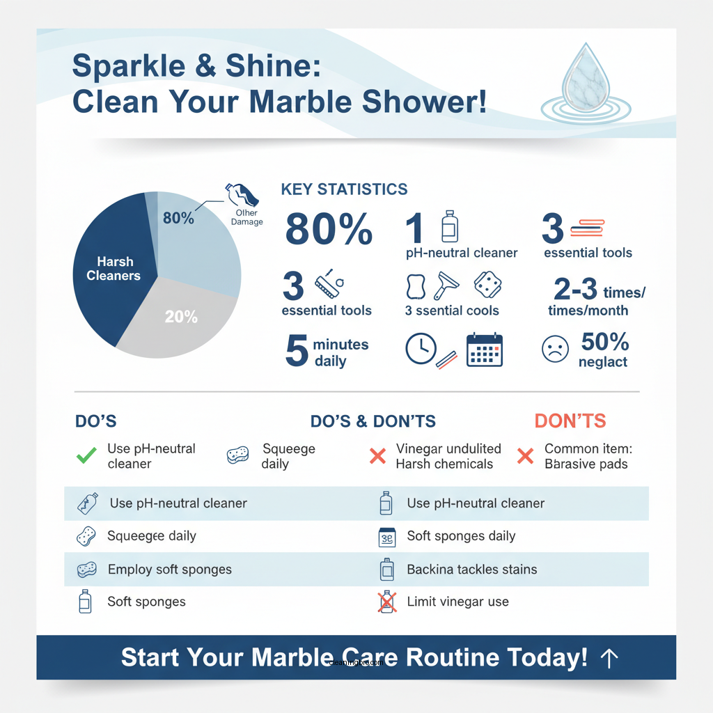 how to clean a marble shower floor - Data Infographic and Statistics