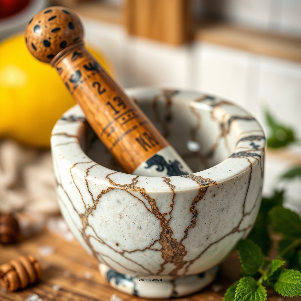 Dealing with Stains and Odors - how to clean a mortar and pestle marble