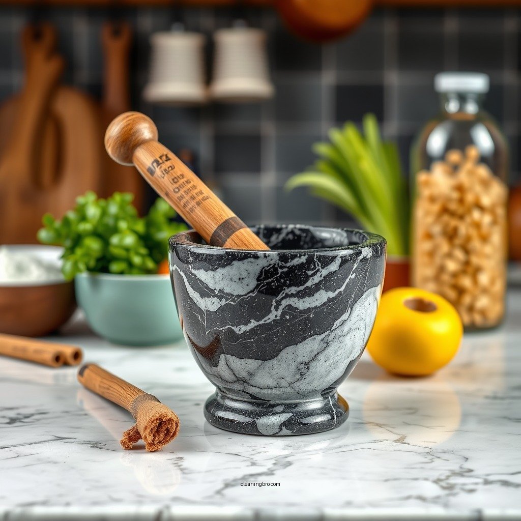 Essential Cleaning Supplies - how to clean a mortar and pestle marble