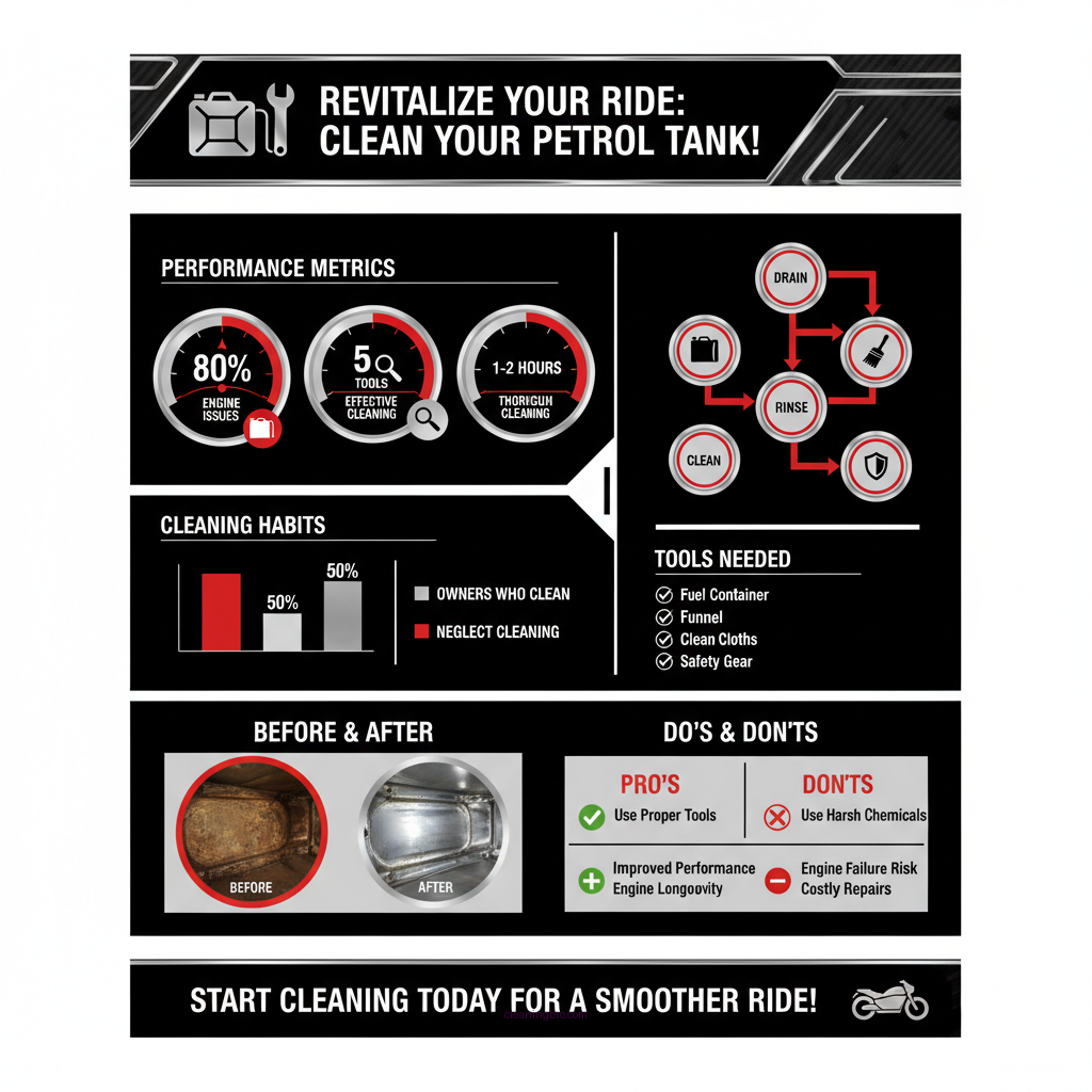how to clean a motorcycle petrol tank - Data Infographic and Statistics