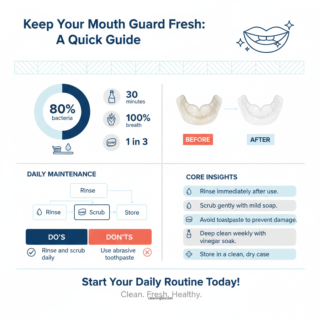 how to clean a mouth guard - Data Infographic and Statistics