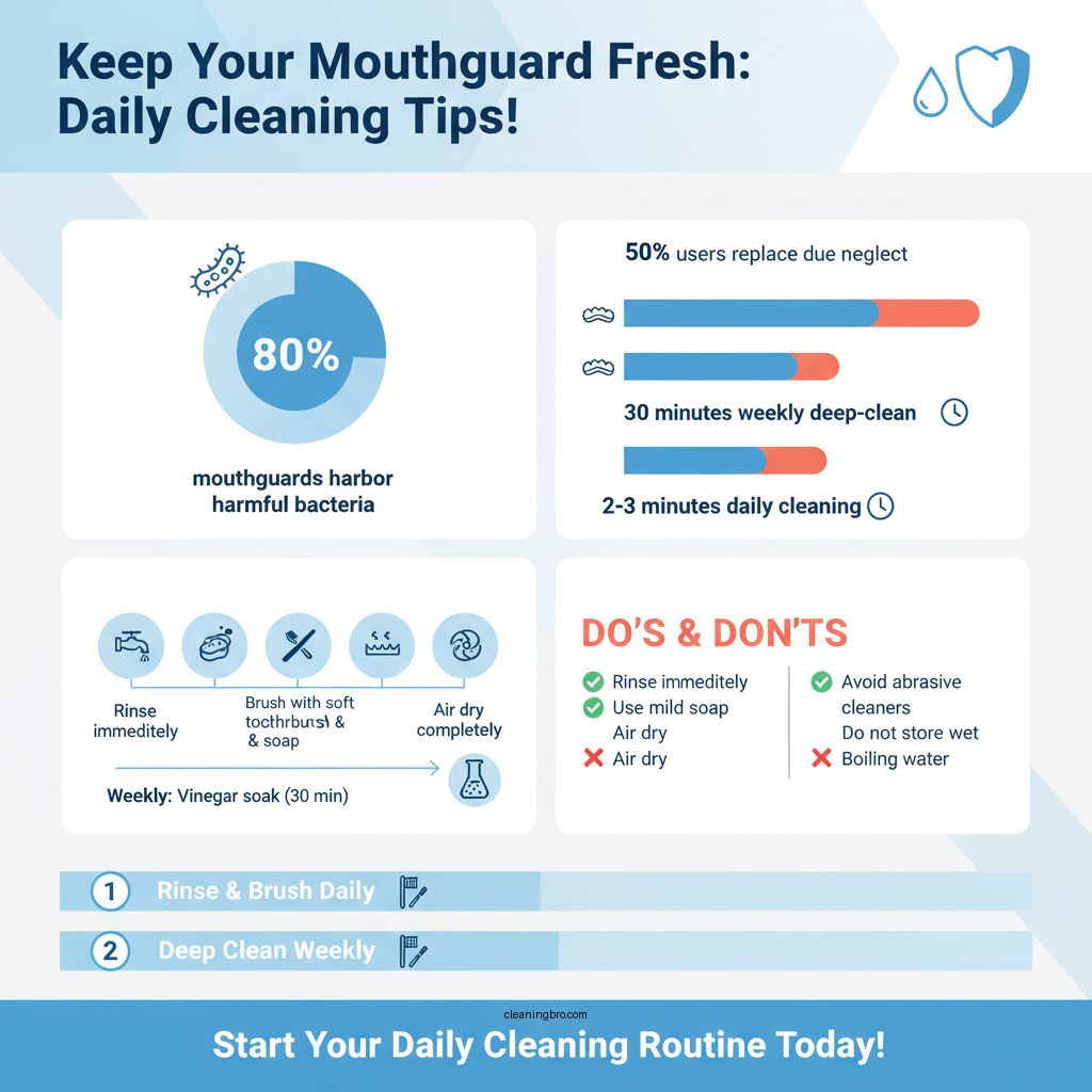 how to clean a mouthguard - Data Infographic and Statistics