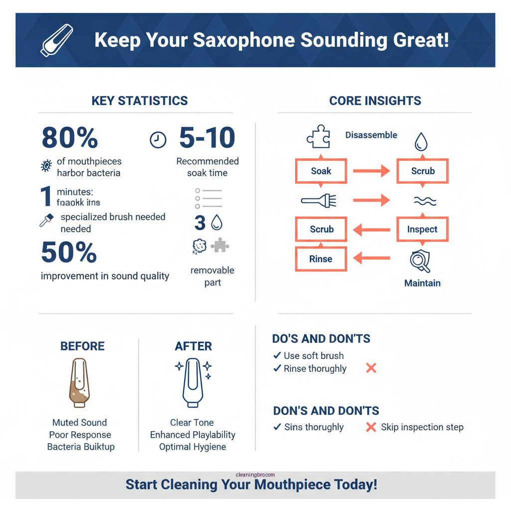 how to clean a mouthpiece for saxophone - Data Infographic and Statistics