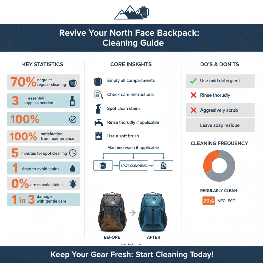 how to clean a north face backpack - Data Infographic and Statistics