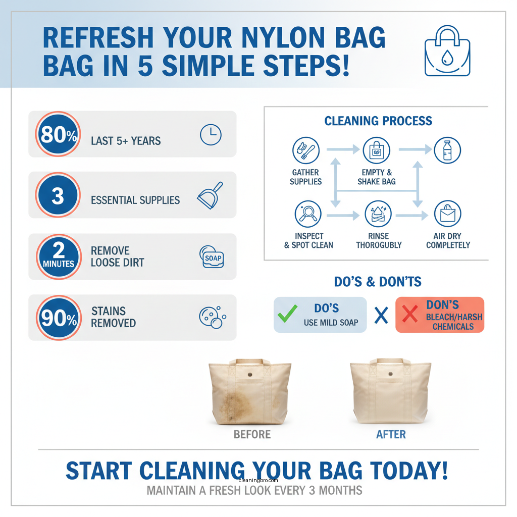 how to clean a nylon bag - Data Infographic and Statistics