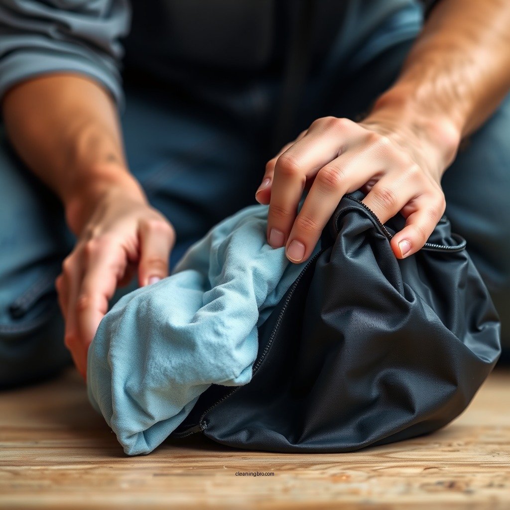 Pre-Cleaning Steps - how to clean a nylon bag