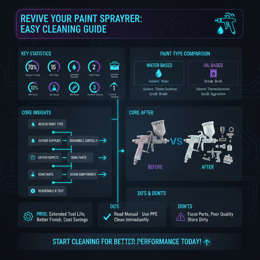 how to clean a paint sprayer with dried paint - Data Infographic and Statistics