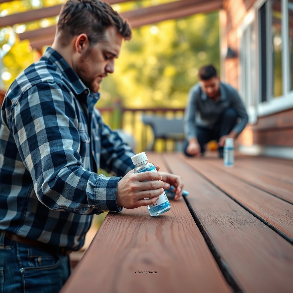 Apply the Cleaning Solution - how to clean a painted deck