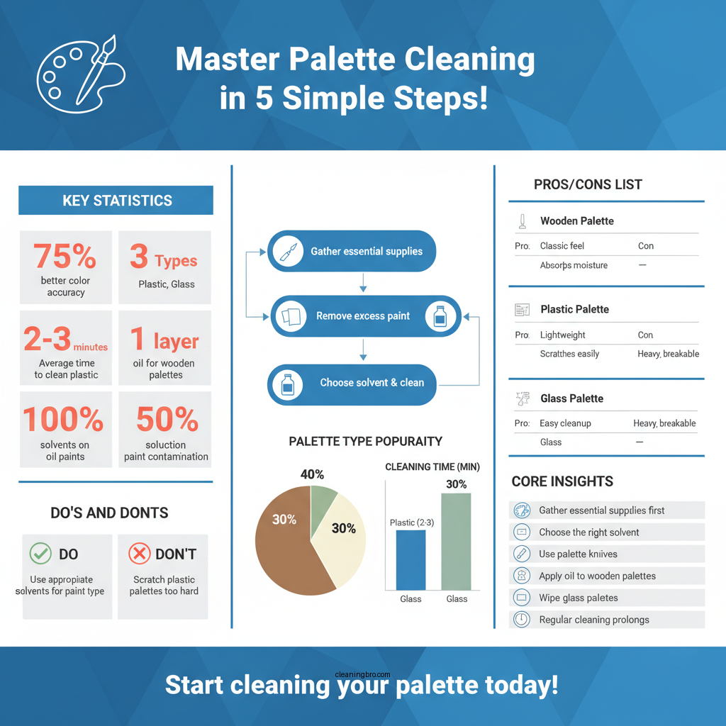 how to clean a palette - Data Infographic and Statistics