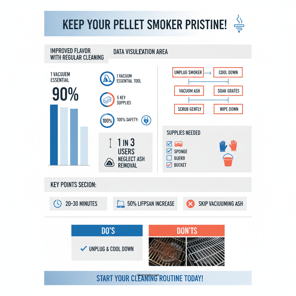how to clean a pellet smoker - Data Infographic and Statistics