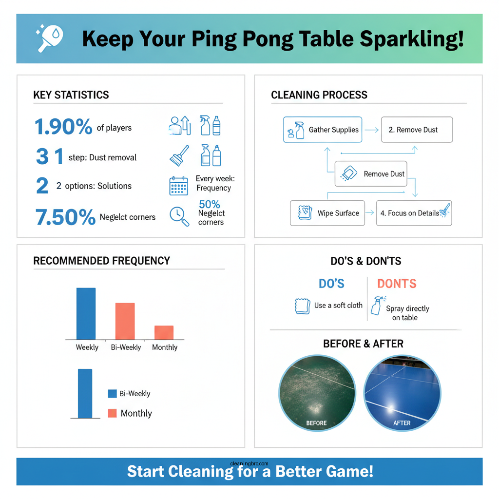 how to clean a ping pong table - Data Infographic and Statistics
