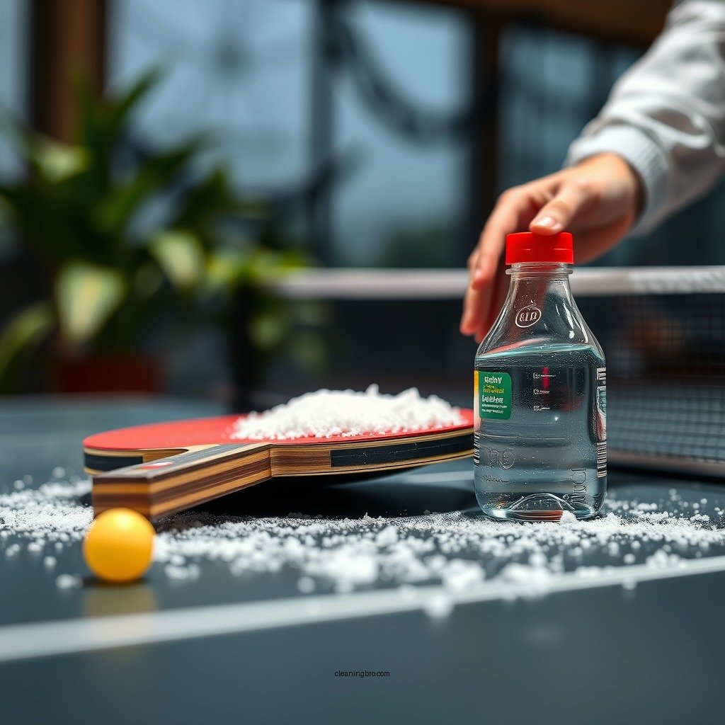 Prepare the Cleaning Solution - how to clean a ping pong table