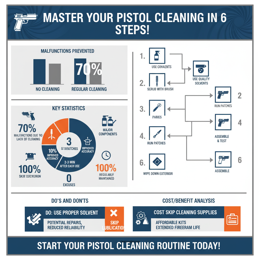 how to clean a pistol for the first time - Data Infographic and Statistics