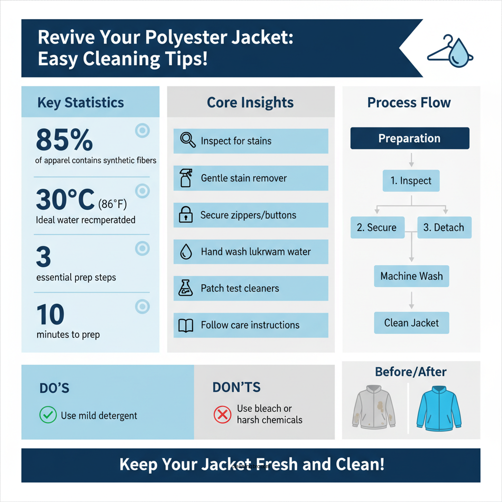 how to clean a polyester jacket - Data Infographic and Statistics