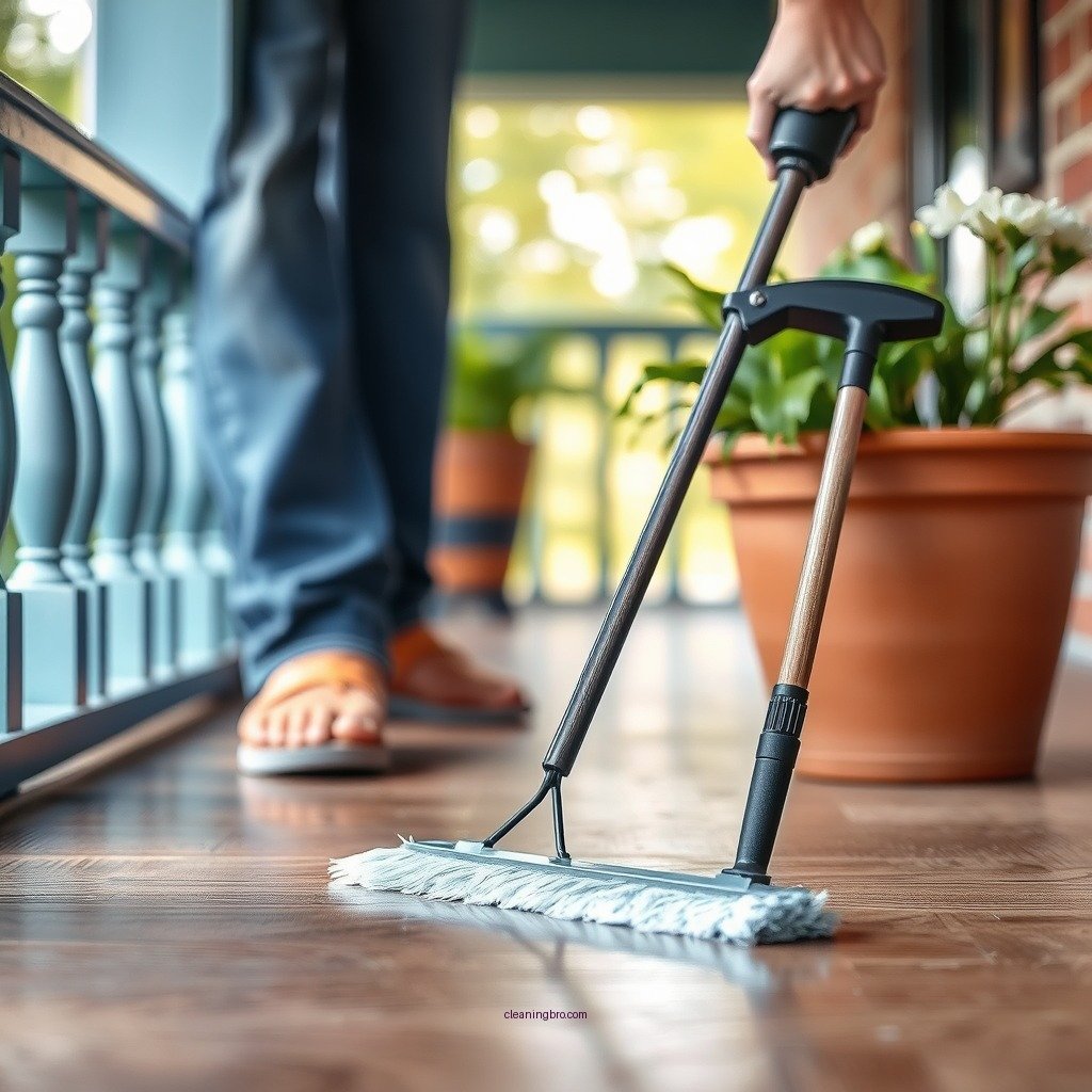 Preparing the Porch for Cleaning - how to clean a porch floor