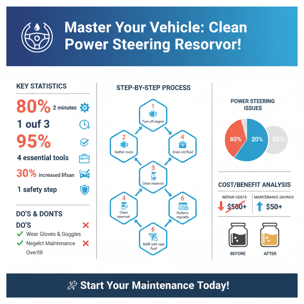 how to clean a power steering reservoir - Data Infographic and Statistics