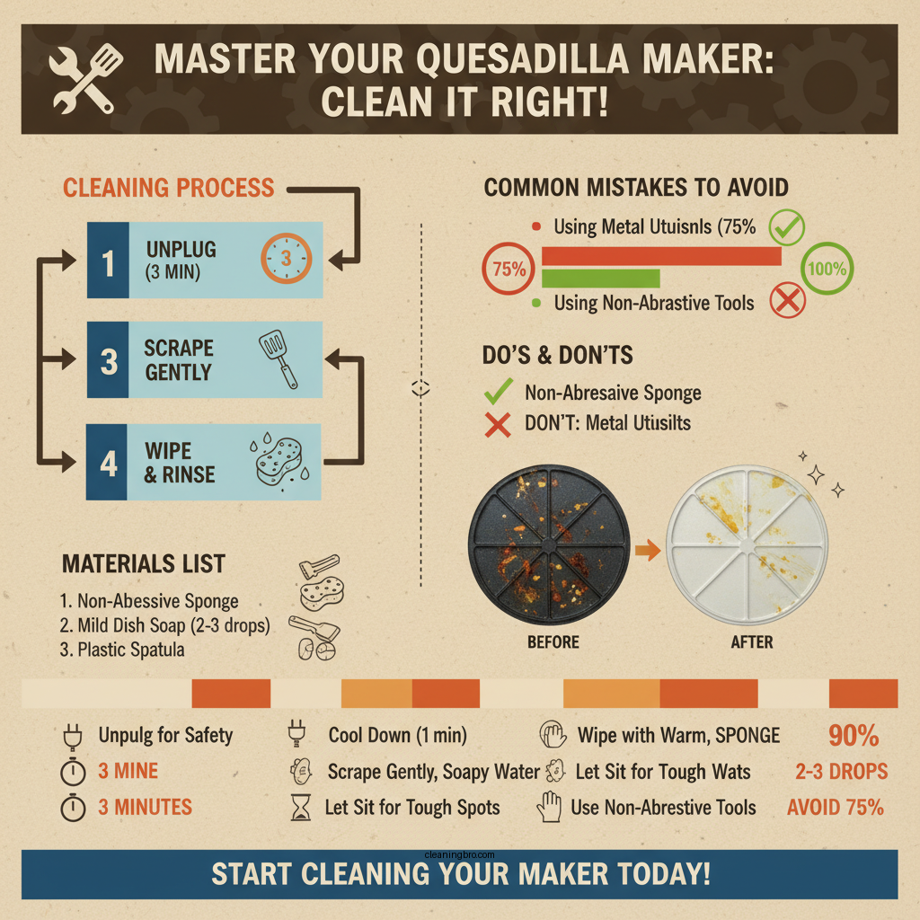 how to clean a quesadilla maker - Data Infographic and Statistics