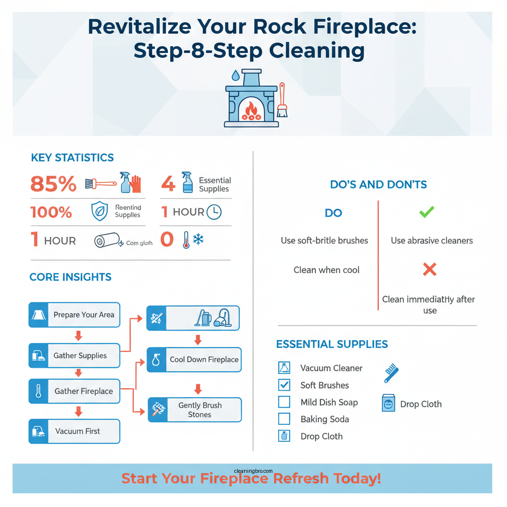 how to clean a rock fireplace - Data Infographic and Statistics