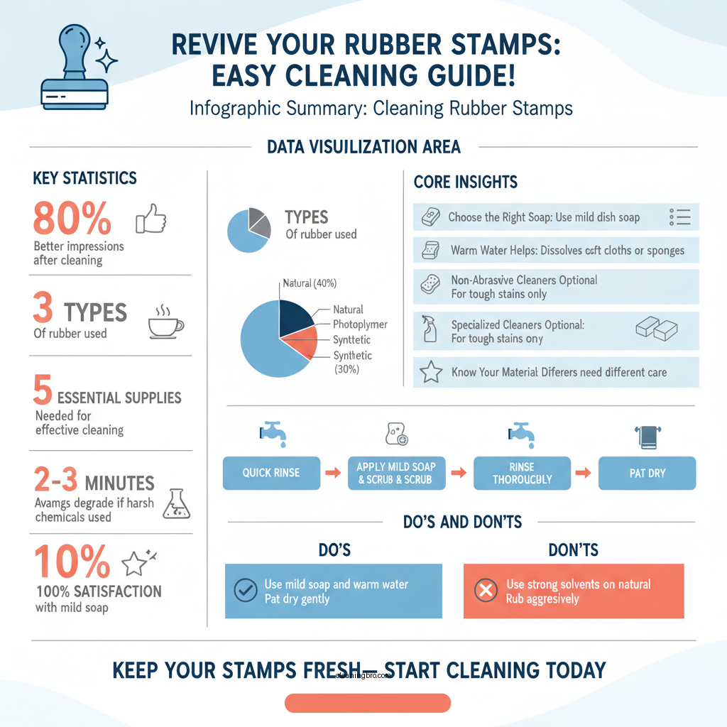 how to clean a rubber stamp - Data Infographic and Statistics