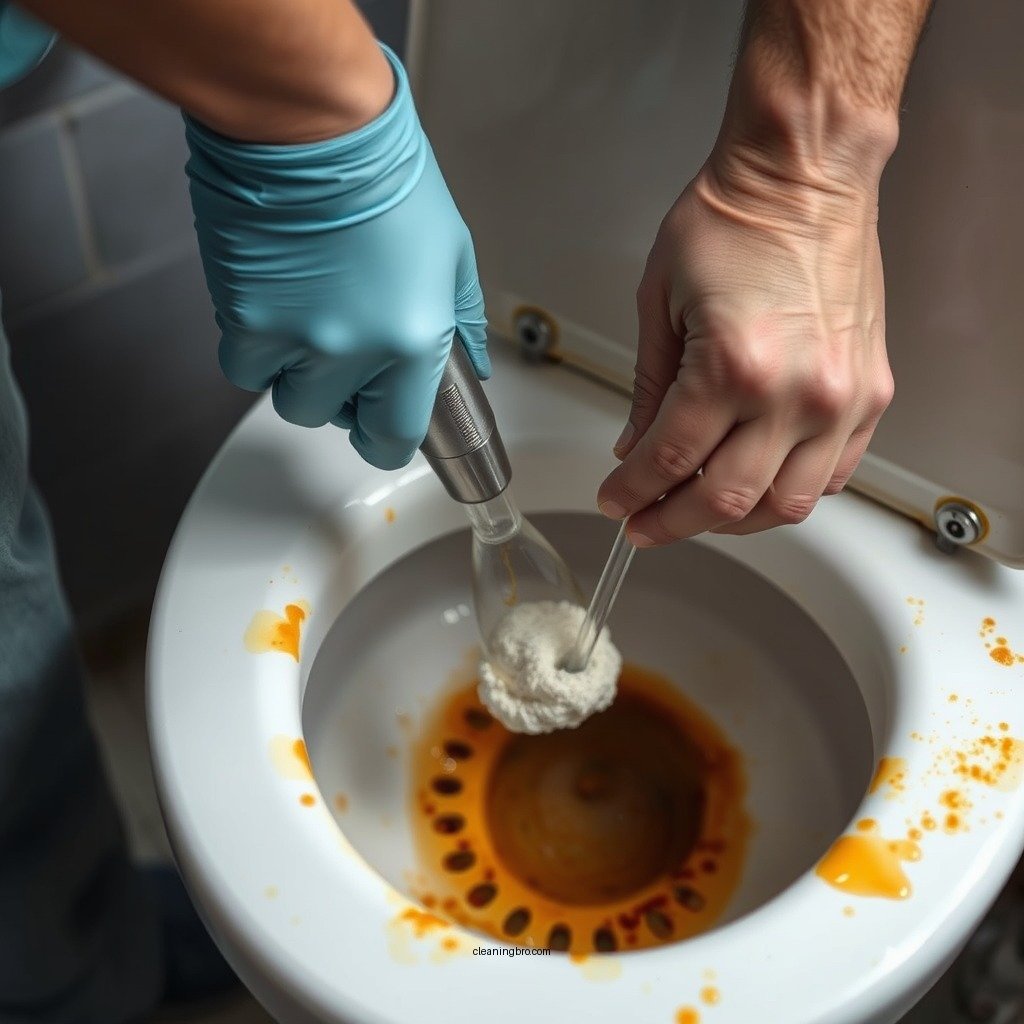 Step-by-Step Cleaning Process - how to clean a rusty toilet bowl