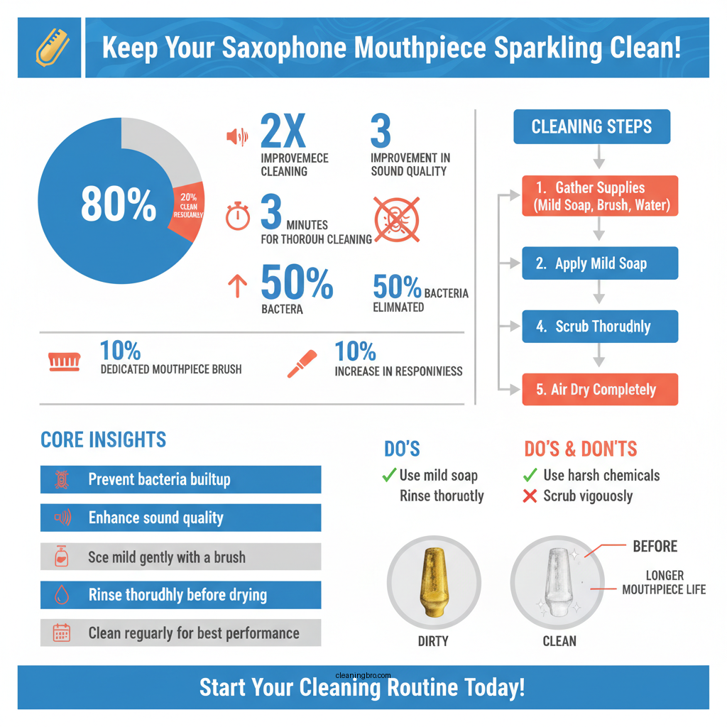 how to clean a sax mouthpiece - Data Infographic and Statistics