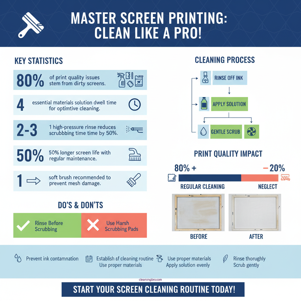 how to clean a screen printing screen - Data Infographic and Statistics
