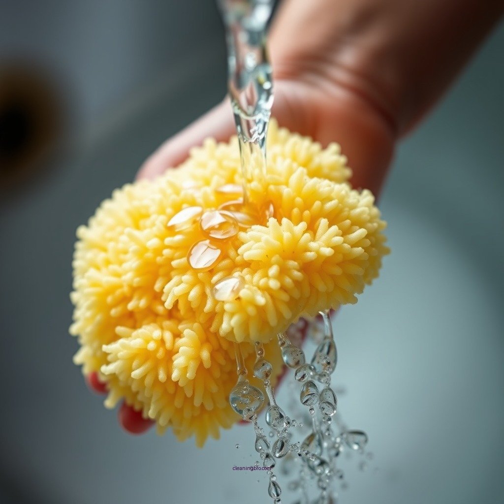 Rinsing Your Sea Sponge - how to clean a sea sponge