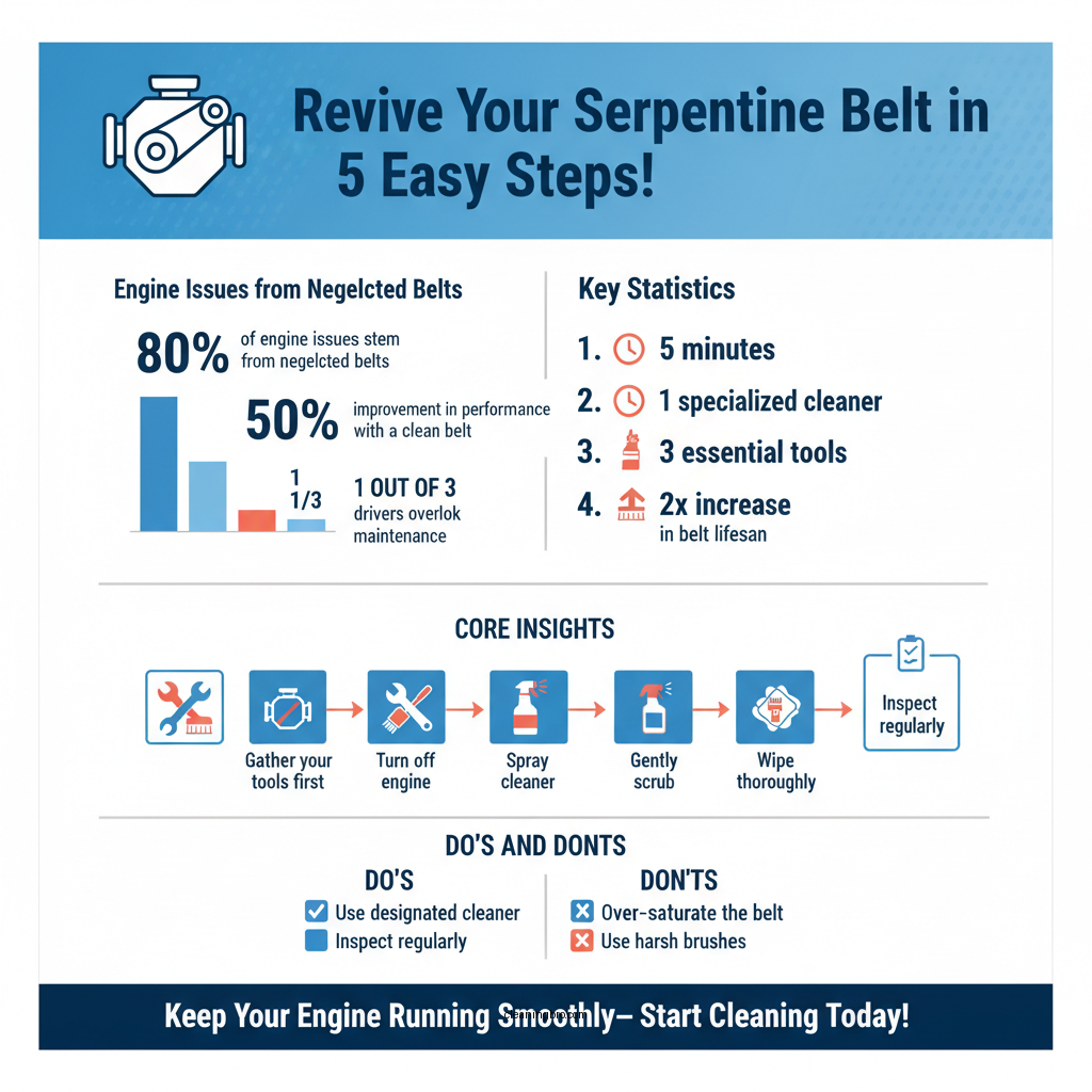 how to clean a serpentine belt without removing - Data Infographic and Statistics