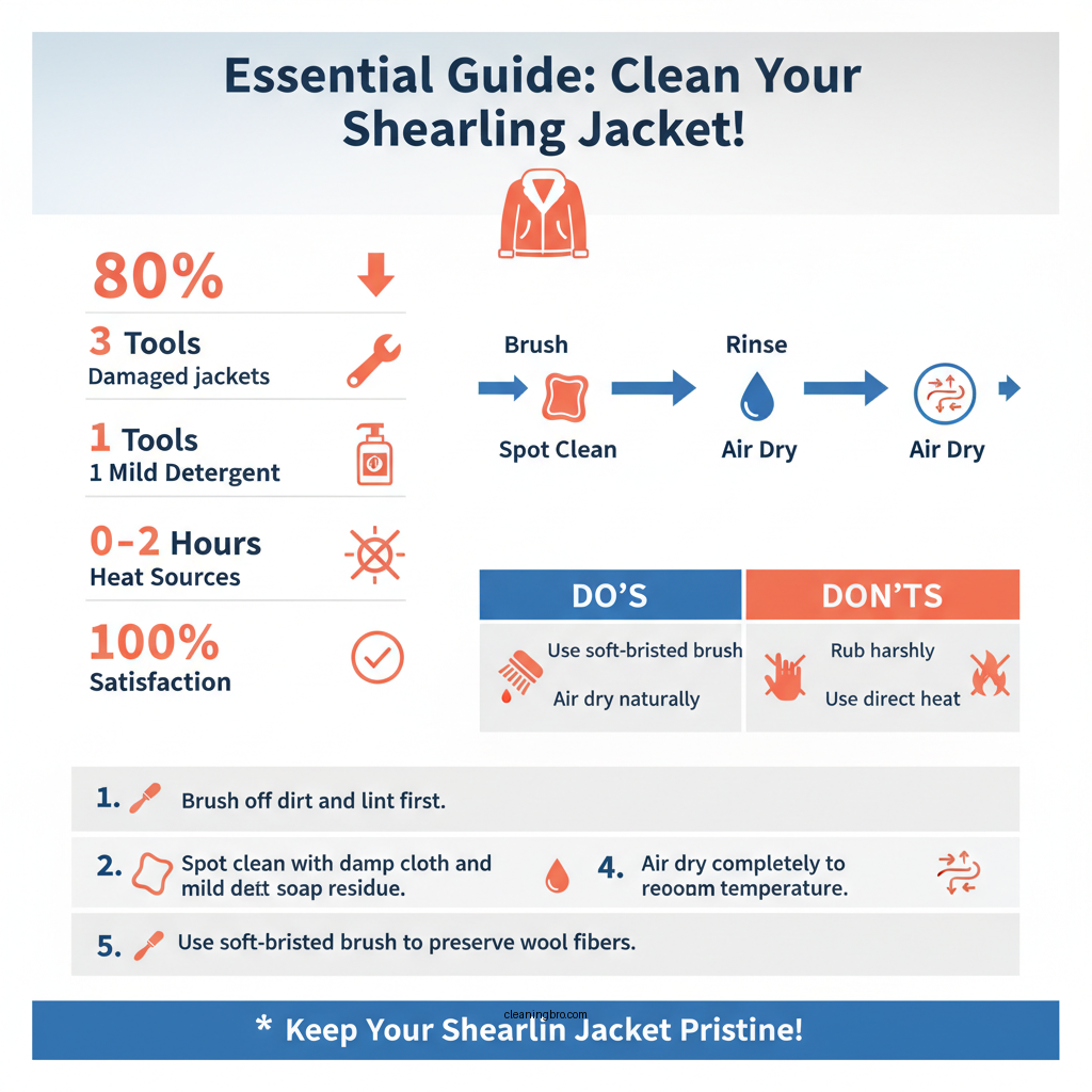 how to clean a shearling jacket - Data Infographic and Statistics