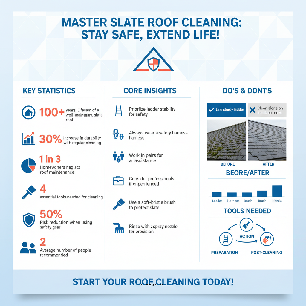 how to clean a slate roof - Data Infographic and Statistics