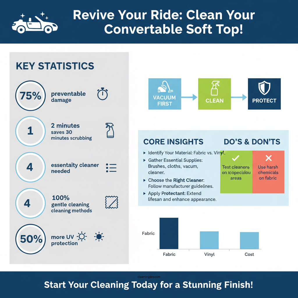 how to clean a soft top convertible - Data Infographic and Statistics