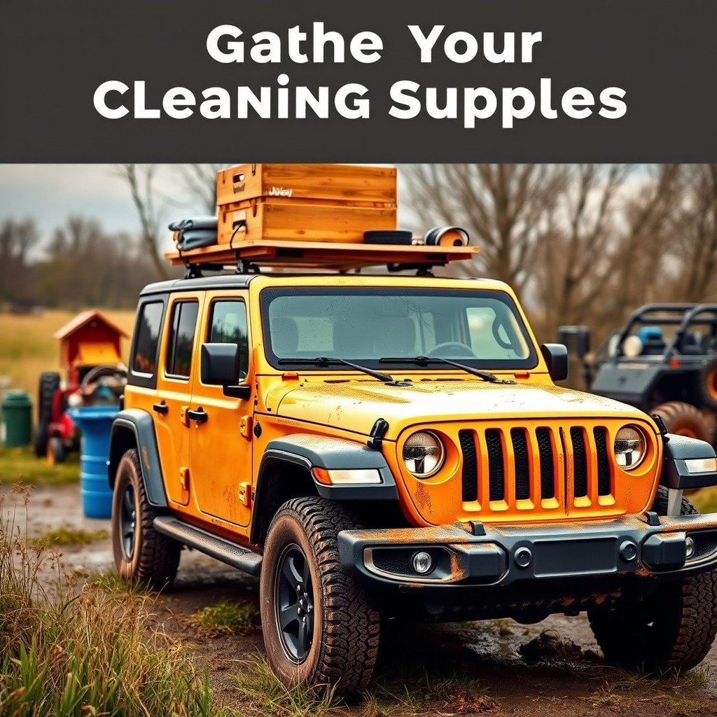 Gather Your Cleaning Supplies - how to clean a soft top jeep