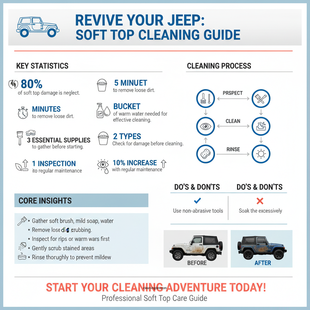 how to clean a soft top jeep - Data Infographic and Statistics