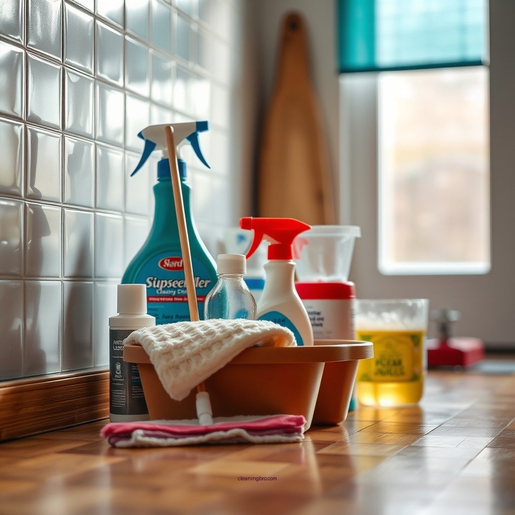 Gather Necessary Cleaning Supplies - how to clean a sticky floor