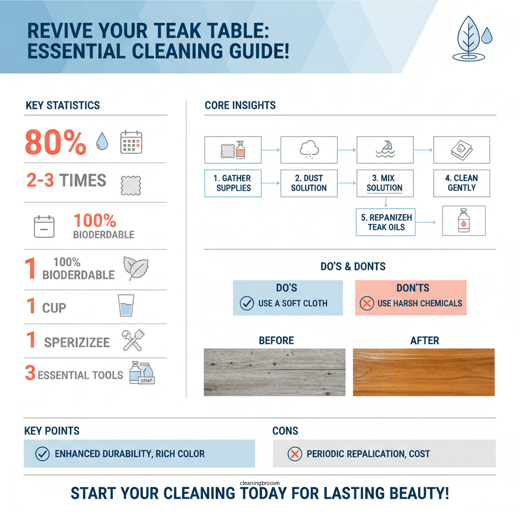 how to clean a teak table - Data Infographic and Statistics