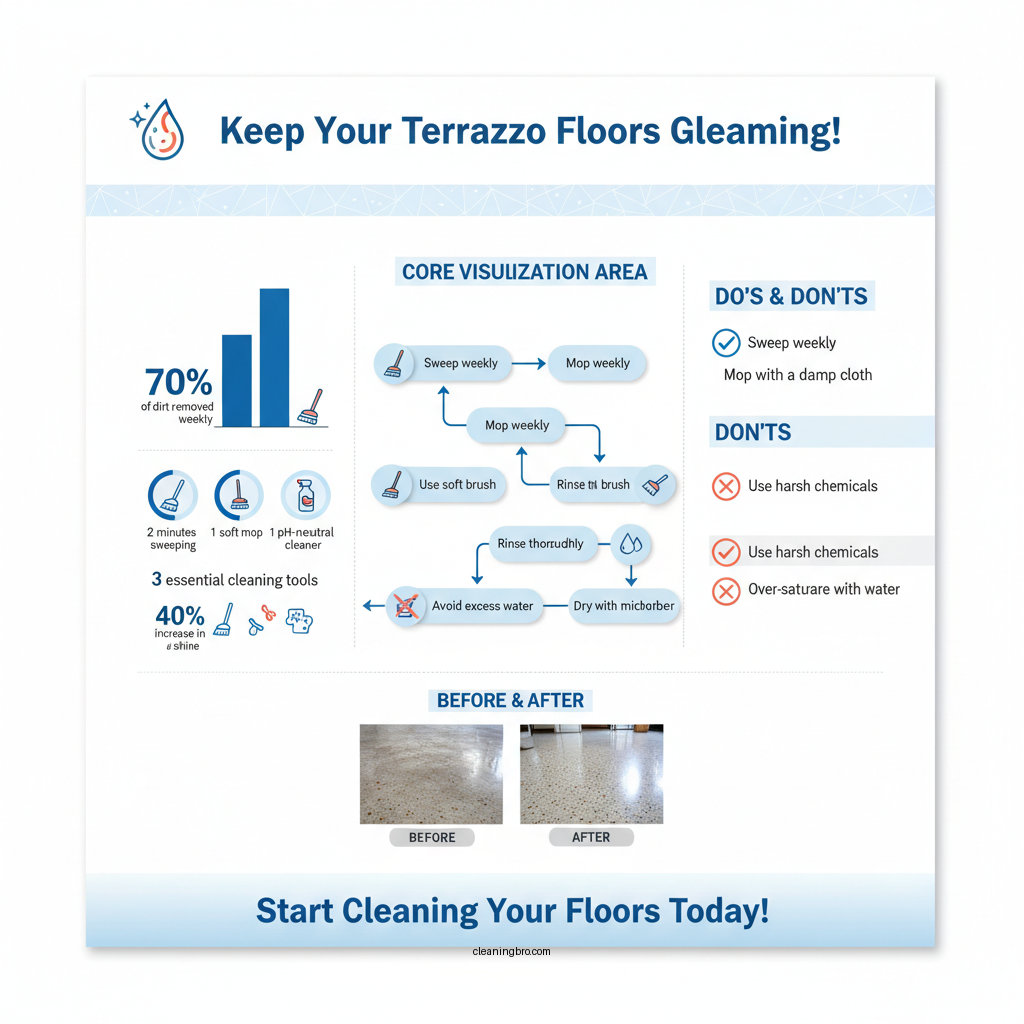 how to clean a terrazzo floor - Data Infographic and Statistics