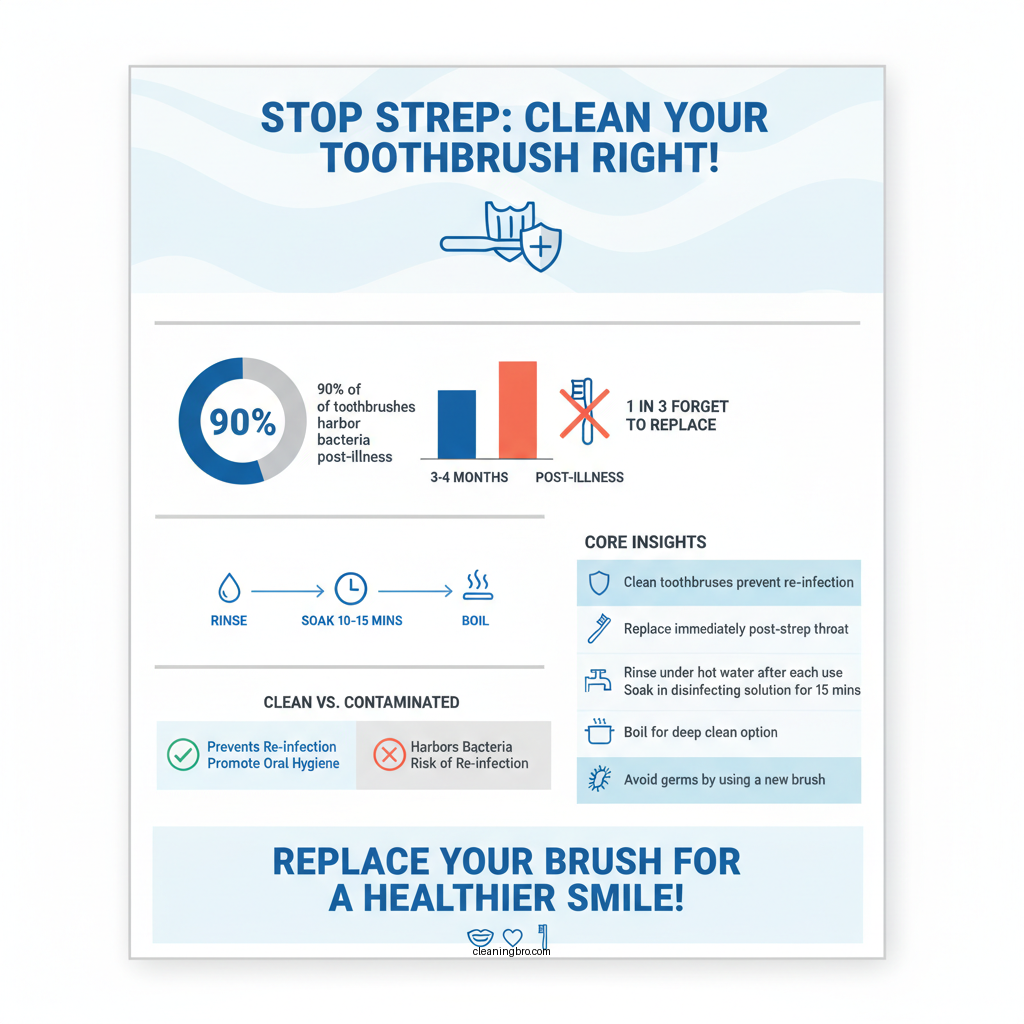 how to clean a toothbrush after strep throat - Data Infographic and Statistics