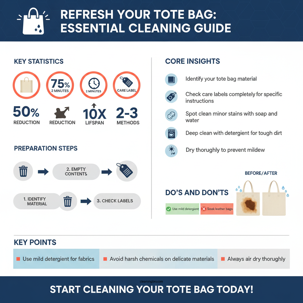 how to clean a tote bag - Data Infographic and Statistics