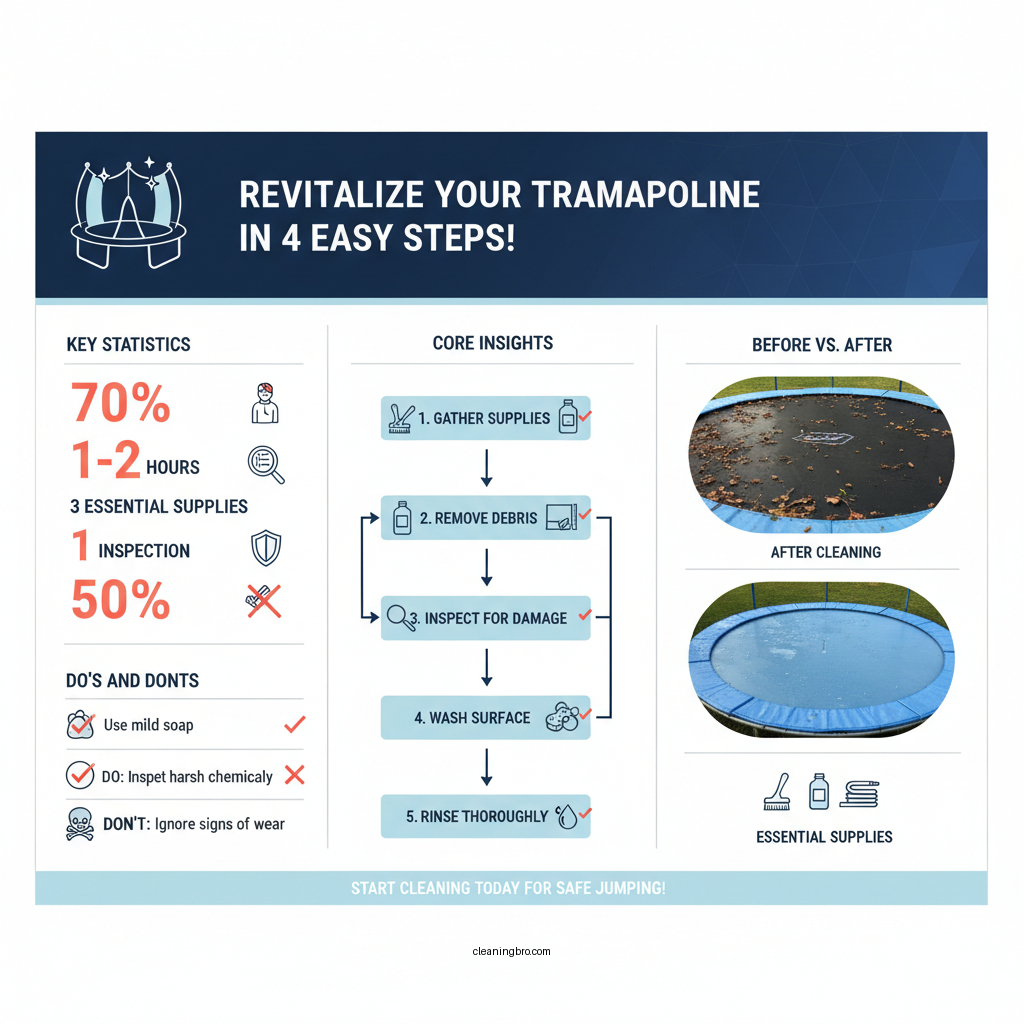 how to clean a trampoline - Data Infographic and Statistics