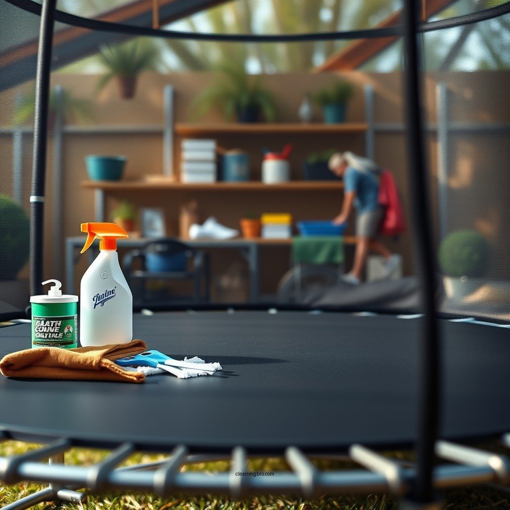 Gather Your Cleaning Supplies - how to clean a trampoline mat