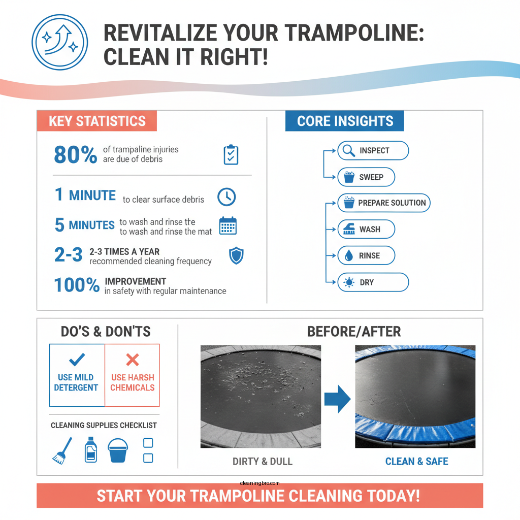 how to clean a trampoline mat - Data Infographic and Statistics
