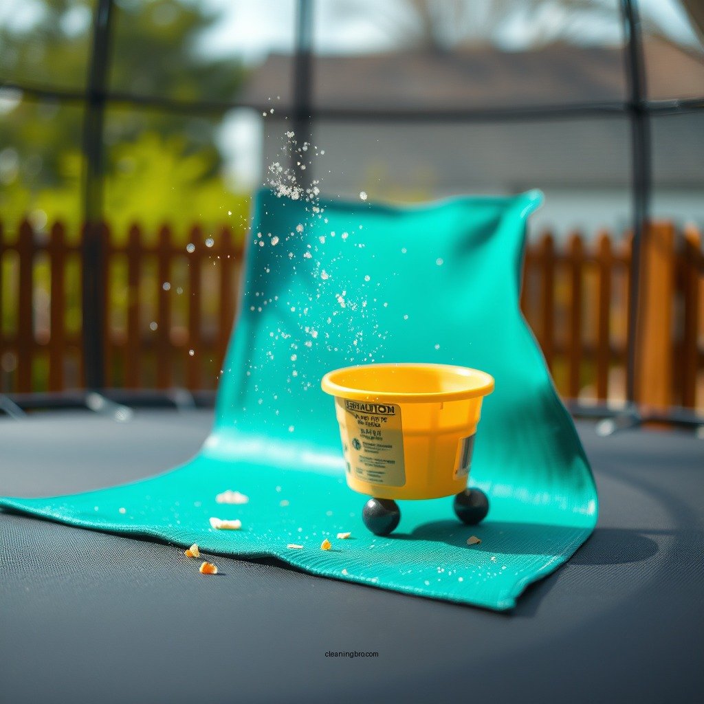 Remove Debris and Dust - how to clean a trampoline mat