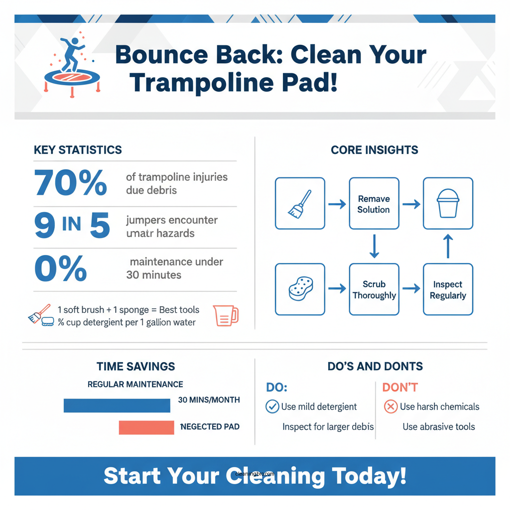 how to clean a trampoline pad - Data Infographic and Statistics