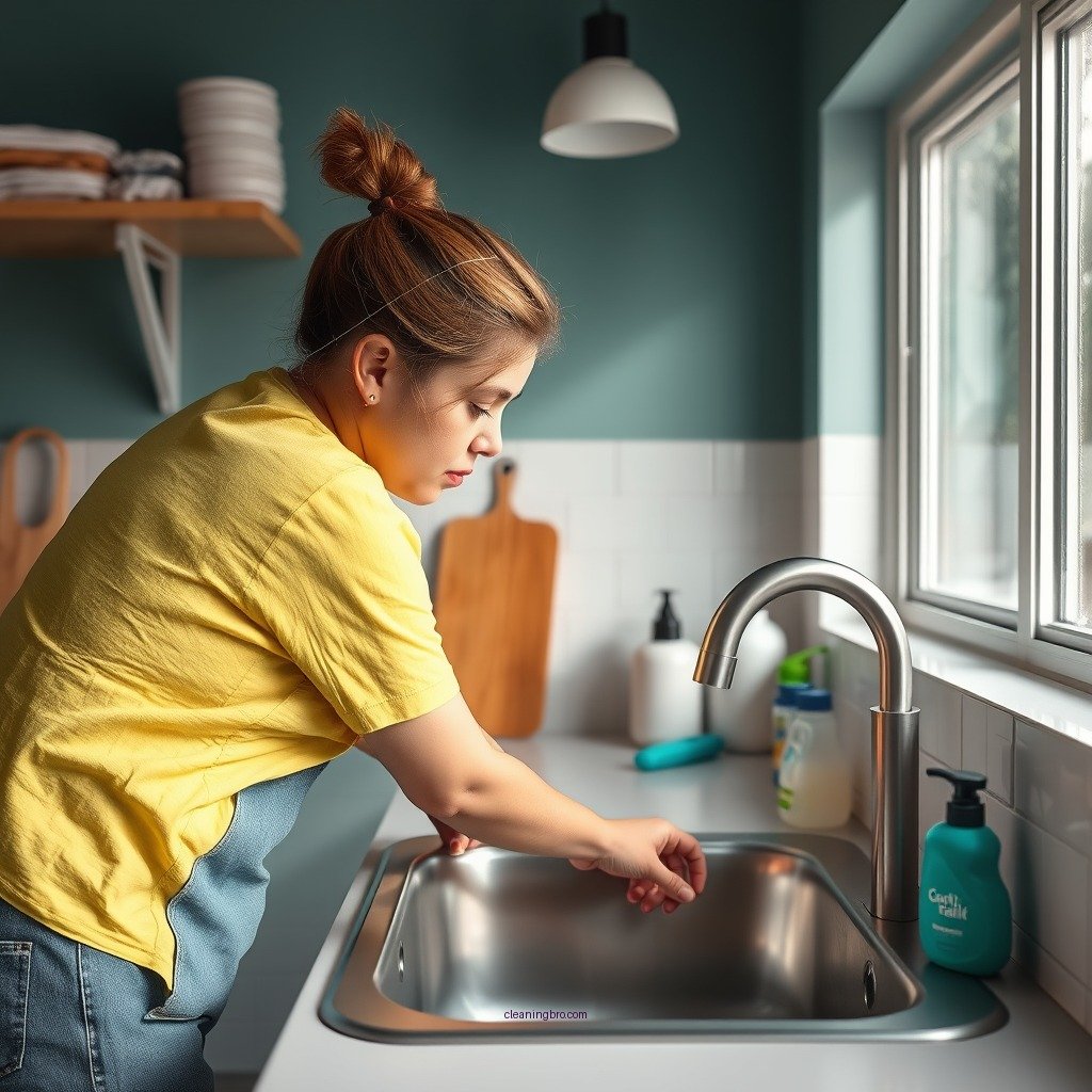 Clear the Sink Area - how to clean a utility sink