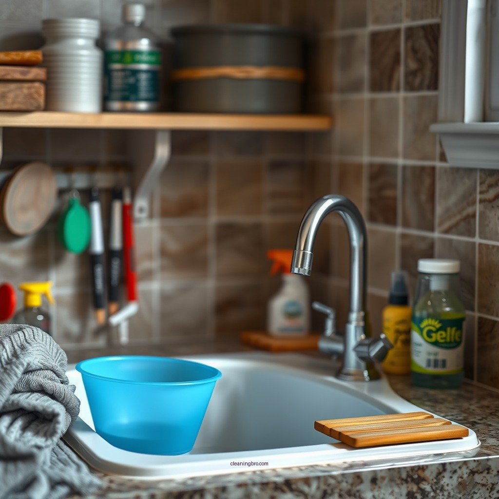 Gather Your Cleaning Supplies - how to clean a utility sink