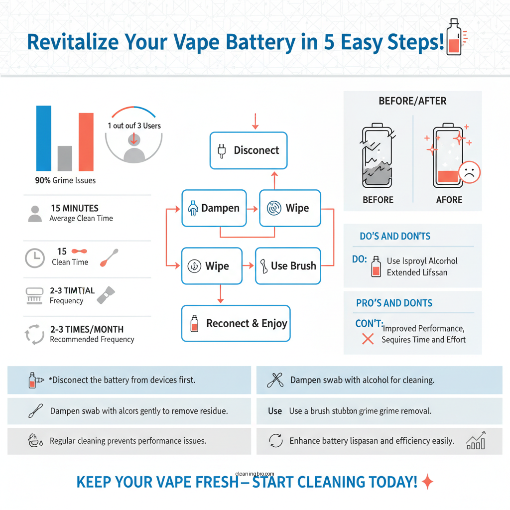 how to clean a vape battery - Data Infographic and Statistics