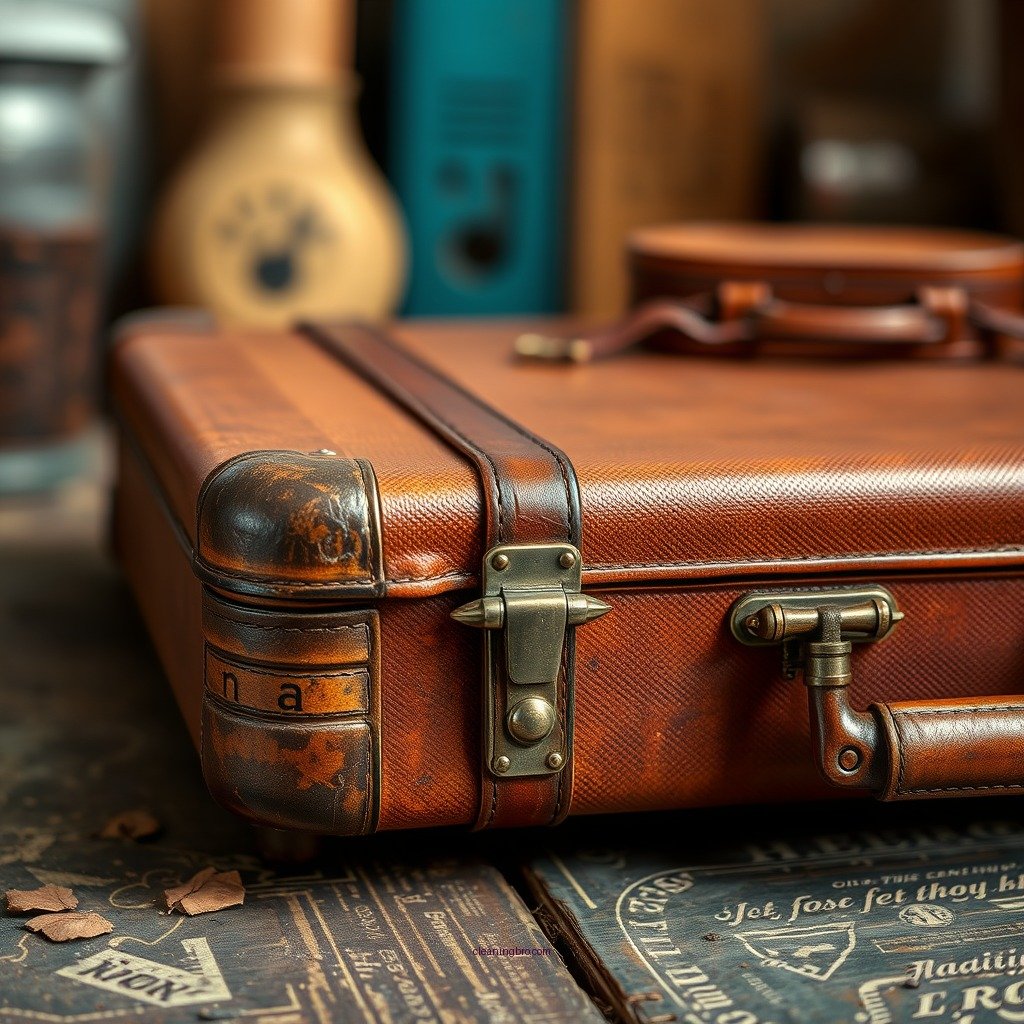 Cleaning the Exterior - how to clean a vintage suitcase