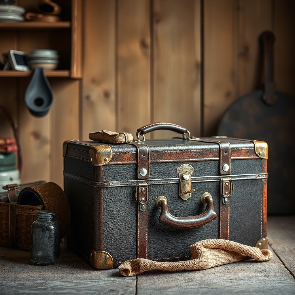 Preparing for Cleaning - how to clean a vintage suitcase
