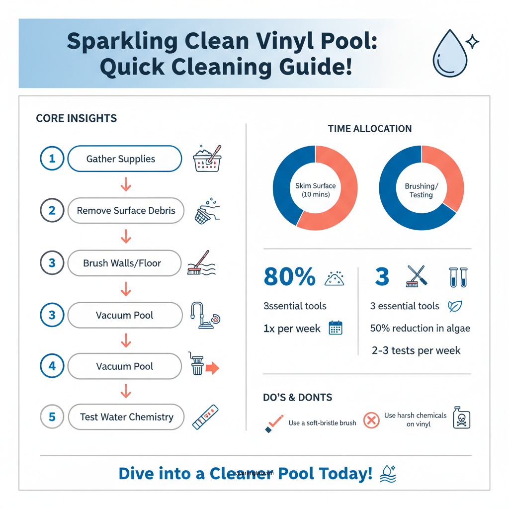 how to clean a vinyl pool - Data Infographic and Statistics