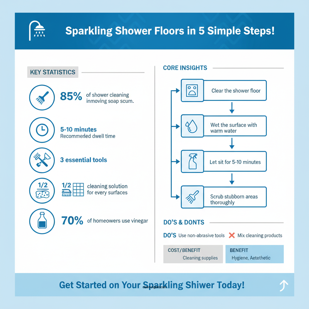 how to clean a walk in shower floor - Data Infographic and Statistics